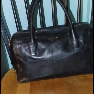 Black leather Cole Haan handbag